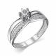 Серебряное кольцо АЛЬКОР 01-3292/00КЦ-00 с фианитом