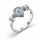 Серебряное кольцо АЛЬКОР 01-3306/00ТБ-00 с топазом и фианитом