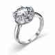 Серебряное кольцо АЛЬКОР 01-3322/00ГХ-00 с горным хрусталём