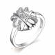 Серебряное кольцо АЛЬКОР 01-3348/00КЦ-00 с фианитом