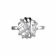 Серебряное кольцо АЛЬКОР 01-3348/00КЦ-00 с фианитом