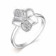 Серебряное кольцо АЛЬКОР 01-3406/000Б-00 с бриллиантом