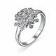 Серебряное кольцо АЛЬКОР 01-3411/000Б-00 с бриллиантом
