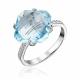 Серебряное кольцо Platina 01-3462-00-207-0200 с топазом и фианитом