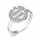 Серебряное кольцо АЛЬКОР 01-3462/00КЦ-00 с фианитом