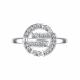 Серебряное кольцо АЛЬКОР 01-3462/00КЦ-00 с фианитом