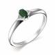 Серебряное кольцо АЛЬКОР 01-3468/БРАГ-00 с бриллиантом и агатом