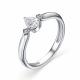 Серебряное кольцо АЛЬКОР 01-3470/БРГХ-00 с бриллиантом и горным хрусталём