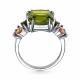 Серебряное кольцо АЛЬКОР 01-3476/00РТ-00 с фианитом, раухтопазом и ювелирным кристаллом