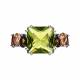 Серебряное кольцо АЛЬКОР 01-3476/00РТ-00 с фианитом, раухтопазом и ювелирным кристаллом