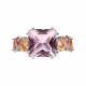Серебряное кольцо АЛЬКОР 01-3476/00ЦТ-00 с фианитом и цитрином