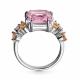 Серебряное кольцо АЛЬКОР 01-3476/00ЦТ-00 с фианитом и цитрином