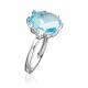 Серебряное кольцо Platina 01-3484-00-207-0200 с топазом и фианитом
