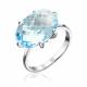 Серебряное кольцо Platina 01-3486-00-207-0200 с топазом и фианитом