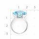 Серебряное кольцо Platina 01-3486-00-207-0200 с топазом и фианитом