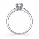 Серебряное кольцо АЛЬКОР 01-3496/00КЦ-00 с фианитом