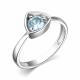 Серебряное кольцо АЛЬКОР 01-3513/00ТБ-00 с топазом