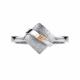 Серебряное кольцо АЛЬКОР с золотой накладкой и бриллиантом 01-3552/000Б-00