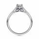 Серебряное кольцо АЛЬКОР 01-3645/00СВ-00 с фианитом