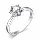 Серебряное кольцо АЛЬКОР 01-3648/00СВ-00 с фианитом