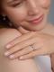 Серебряное кольцо АЛЬКОР 01-3729/000Б-00 с бриллиантом