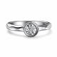 Серебряное кольцо АЛЬКОР 01-3729/000Б-00 с бриллиантом