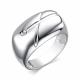 Серебряное кольцо АЛЬКОР 01-3755/000Б-00 с бриллиантом