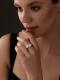 Серебряное кольцо АЛЬКОР 01-3755/000Б-00 с бриллиантом