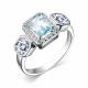 Серебряное кольцо АЛЬКОР 01-3857/00ТБ-00 с топазом и фианитом