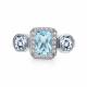 Серебряное кольцо АЛЬКОР 01-3857/00ТБ-00 с топазом и фианитом