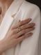 Серебряное кольцо АЛЬКОР 01-3857/00ЦТ-00 с фианитом и цитрином