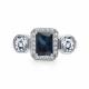 Серебряное кольцо АЛЬКОР с ситаллом цвета Лондон топаз и фианитом 01-3857/0НСЛ-00