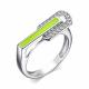 Серебряное кольцо АЛЬКОР 01-3899/ЭМ67-00 с фианитом и эмалью