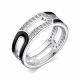 Серебряное кольцо АЛЬКОР 01-3900/0ЭМ3-00 с фианитом и эмалью