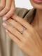 Серебряное кольцо АЛЬКОР с золотой накладкой и бриллиантом 01-3953/000Б-00
