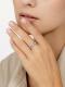 Серебряное кольцо АЛЬКОР с золотой накладкой и бриллиантом 01-3953/000Б-00