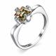 Серебряное кольцо АЛЬКОР 01-4002/00СТ-00 с фианитом и султанитом