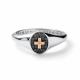 Серебряное кольцо АЛЬКОР с золотой накладкой и бриллиантом 01-4093/000Б-17
