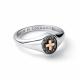 Серебряное кольцо АЛЬКОР с золотой накладкой и бриллиантом 01-4093/000Б-17