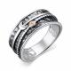 Серебряное кольцо АЛЬКОР 01-4128/000Б-17 с бриллиантом