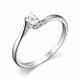 Серебряное кольцо АЛЬКОР 01-4138/000Б-00 с бриллиантом