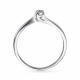 Серебряное кольцо АЛЬКОР 01-4138/000Б-00 с бриллиантом