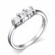 Серебряное кольцо АЛЬКОР 01-4139/000Б-00 с бриллиантом