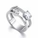 Серебряное кольцо АЛЬКОР 01-4204/00СВ-00 с фианитом