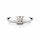 Серебряное кольцо АЛЬКОР с золотой накладкой и бриллиантом 01-4224/000Б-00
