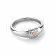 Серебряное кольцо АЛЬКОР с золотой накладкой и бриллиантом 01-4224/000Б-00