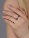 Серебряное кольцо АЛЬКОР с золотой накладкой и бриллиантом 01-4239/000Б-17