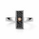 Серебряное кольцо АЛЬКОР с золотой накладкой и бриллиантом 01-4242/000Б-17