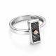 Серебряное кольцо АЛЬКОР с золотой накладкой и бриллиантом 01-4242/000Б-17