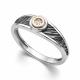 Серебряное кольцо АЛЬКОР с золотой накладкой и бриллиантом 01-4243/000Б-17
